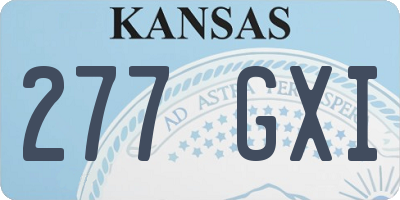 KS license plate 277GXI
