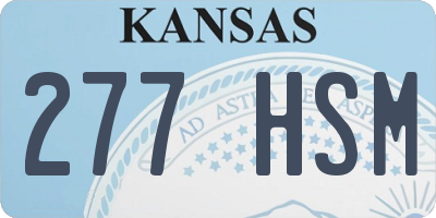 KS license plate 277HSM