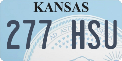 KS license plate 277HSU