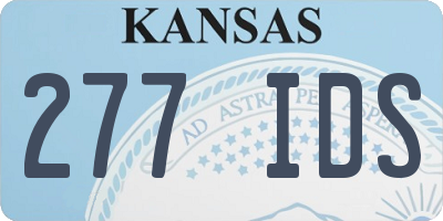 KS license plate 277IDS
