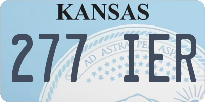 KS license plate 277IER