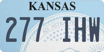 KS license plate 277IHW