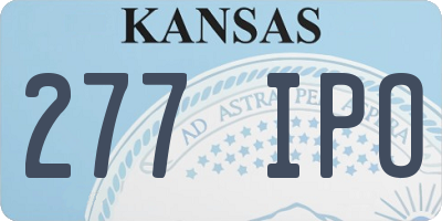KS license plate 277IPO