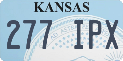 KS license plate 277IPX