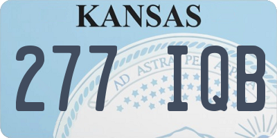 KS license plate 277IQB
