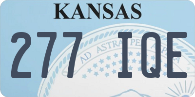 KS license plate 277IQE
