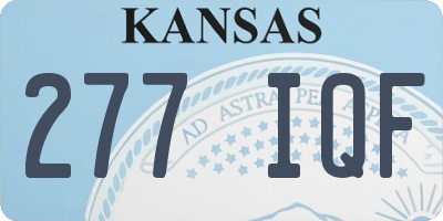 KS license plate 277IQF