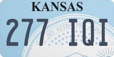 KS license plate 277IQI