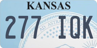 KS license plate 277IQK