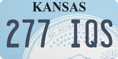 KS license plate 277IQS