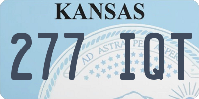 KS license plate 277IQT