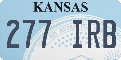 KS license plate 277IRB