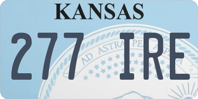 KS license plate 277IRE