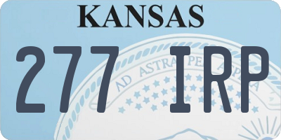 KS license plate 277IRP