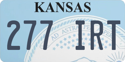 KS license plate 277IRT