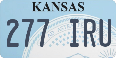 KS license plate 277IRU
