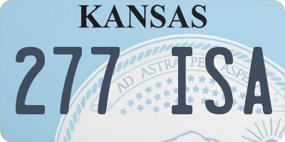 KS license plate 277ISA