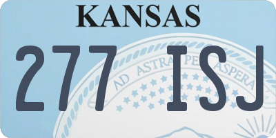 KS license plate 277ISJ