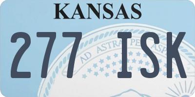 KS license plate 277ISK