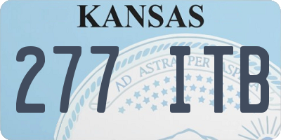 KS license plate 277ITB