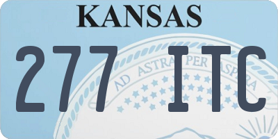 KS license plate 277ITC