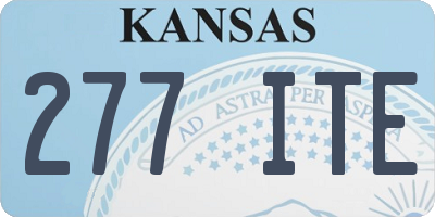 KS license plate 277ITE