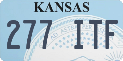 KS license plate 277ITF