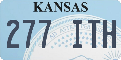 KS license plate 277ITH