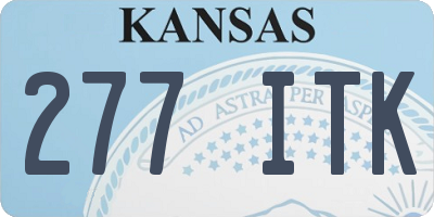 KS license plate 277ITK