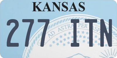 KS license plate 277ITN