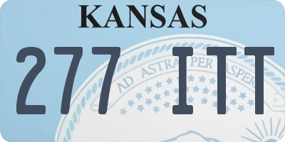 KS license plate 277ITT