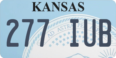 KS license plate 277IUB
