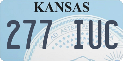 KS license plate 277IUC