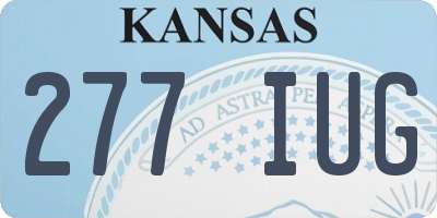 KS license plate 277IUG