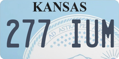 KS license plate 277IUM