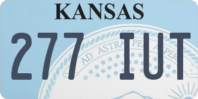 KS license plate 277IUT
