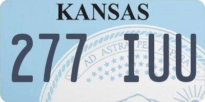 KS license plate 277IUU
