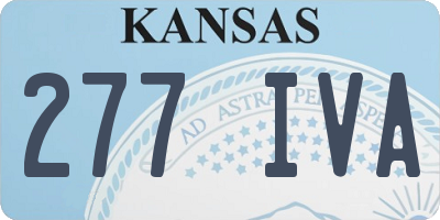 KS license plate 277IVA