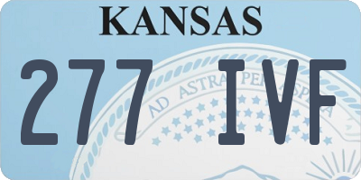 KS license plate 277IVF