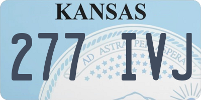KS license plate 277IVJ