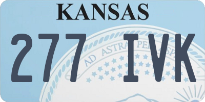 KS license plate 277IVK