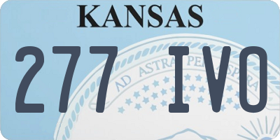 KS license plate 277IVO