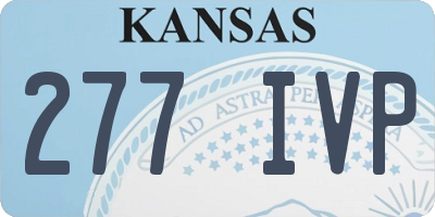 KS license plate 277IVP