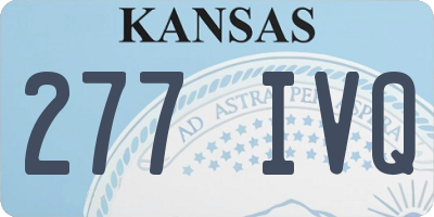 KS license plate 277IVQ