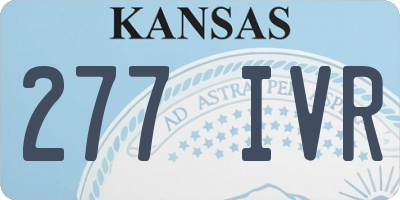 KS license plate 277IVR