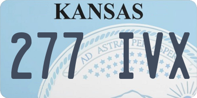 KS license plate 277IVX