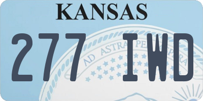 KS license plate 277IWD