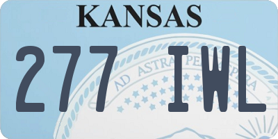 KS license plate 277IWL