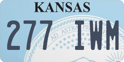 KS license plate 277IWM