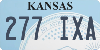 KS license plate 277IXA